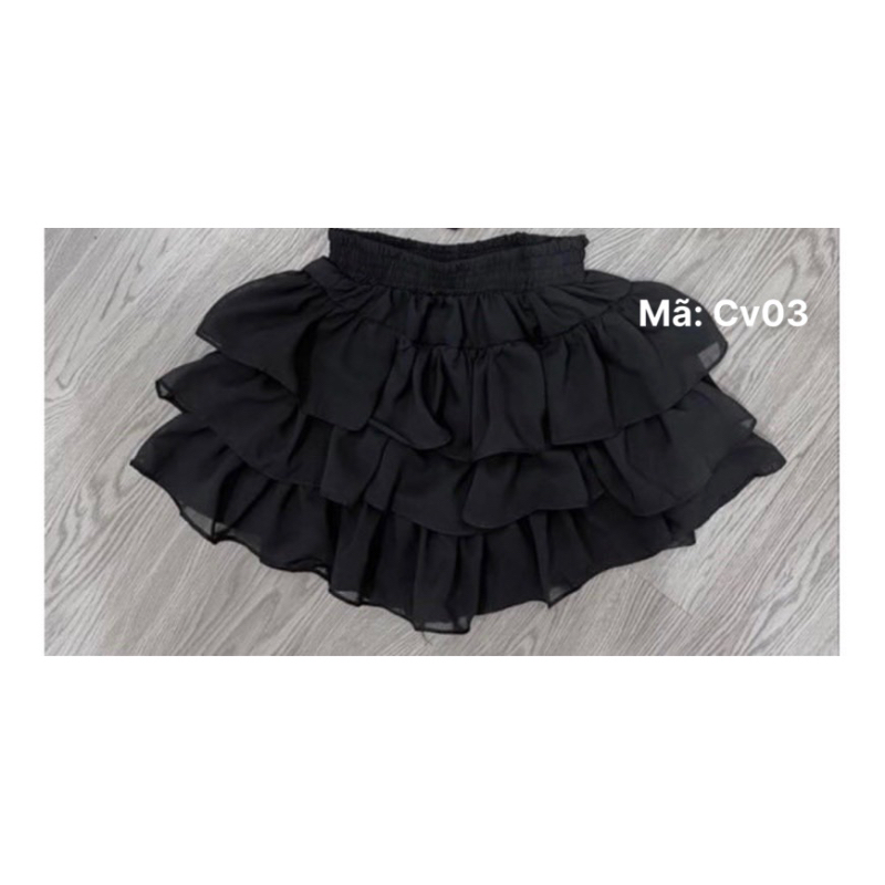 Đủ màu ạh Chân váy voan tơ tầng trơn có lót quần | BigBuy360 - bigbuy360.vn