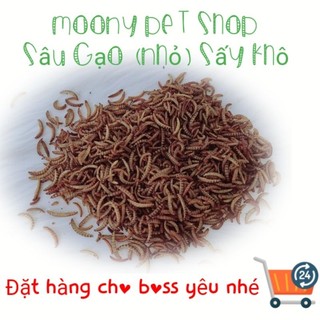 Sâu gạo sấy kho dành cho hamster, chim, sóc, rùa, cá...