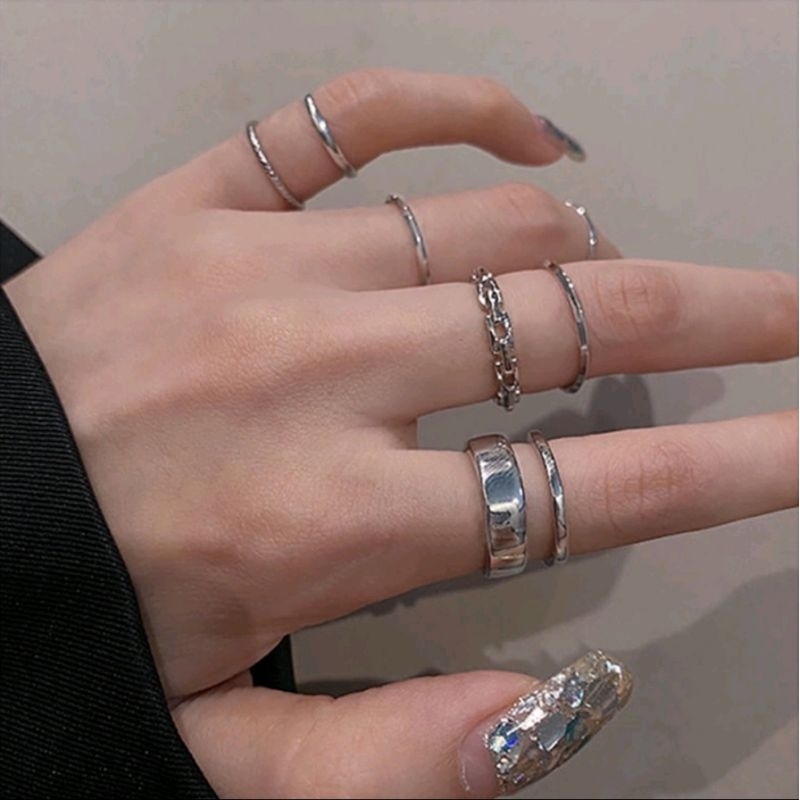 Set 7 Nhẫn Phong Cách Kpop Cổ Điển Thời Trang