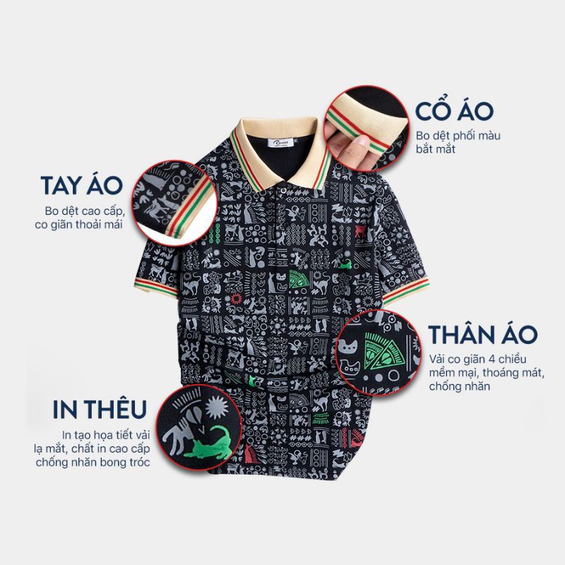 Áo thun polo fox max nam