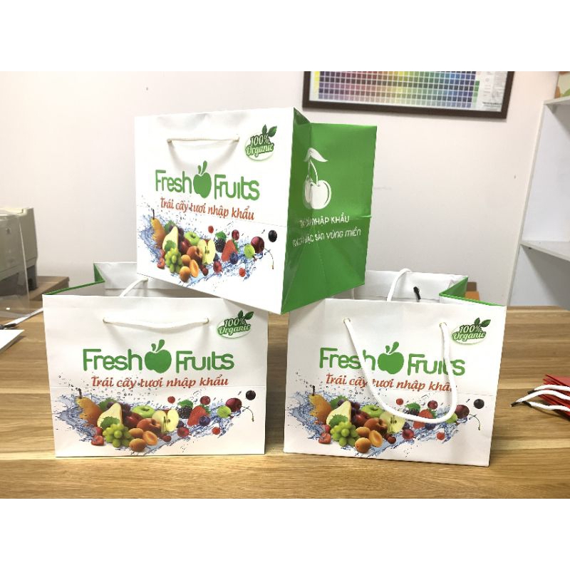Khay Túi Giấy Đựng Giỏ Trái Cây  Loại 1kg, 3kg, 5kg