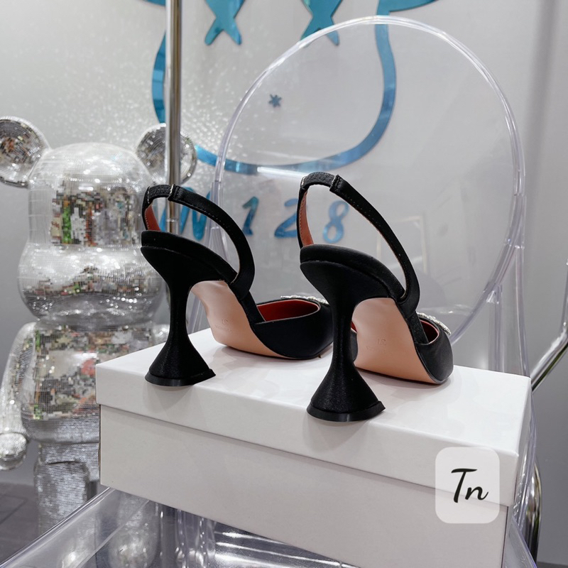 Cao Gót Ami Đen Khoá Đá Mặt Trời Full Size 35-39  -  By Anh Dinh Phuong