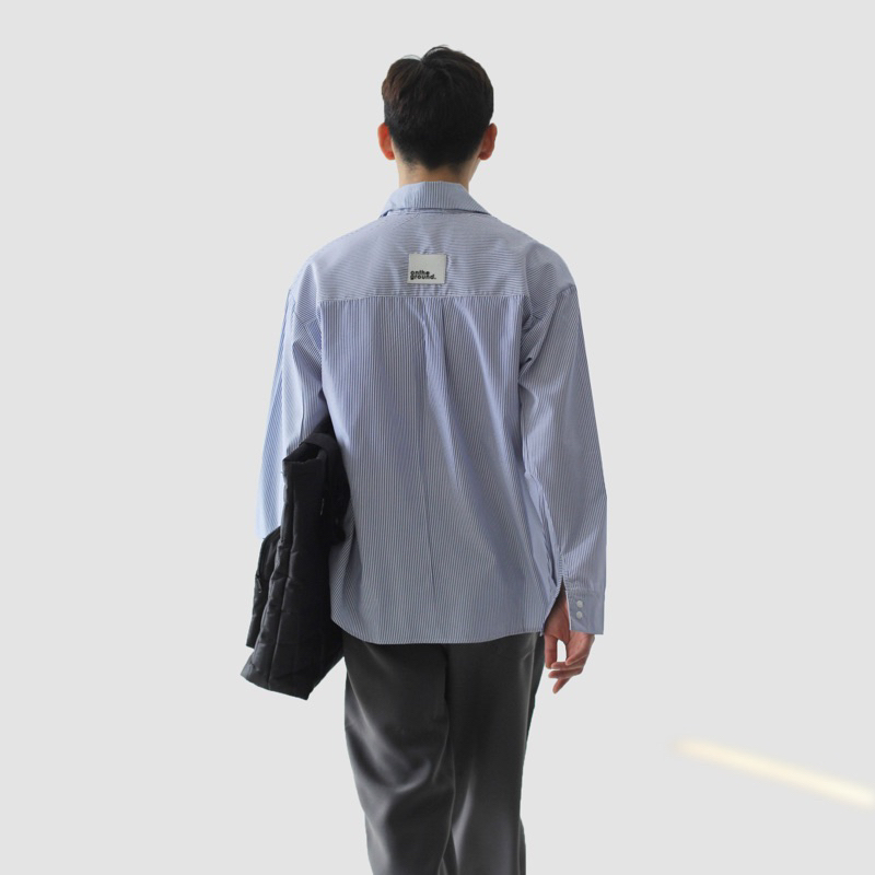 OTG STRIPED LONG SLEEVE SHIRT | Áo sơ mi dài tay kẻ sọc oversize