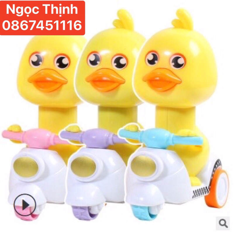 Đồ Chơi Vịt Đi Xe Máy Ấn Đầu Là Chạy Tít Mù Cực Vui Cho Bé Yêu
