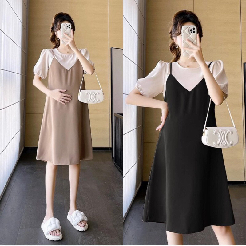(Đủ size 45-100kg)Váy bầu,đầm bầu bigsize giả yếm cực xinh,đủ size đến 100kg