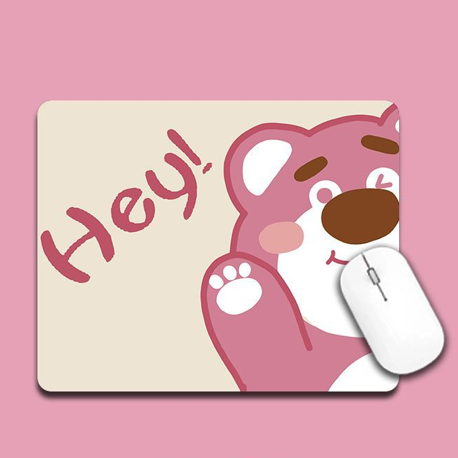 Miếng lót chuột / Bàn di chuột chống trượt hình Gấu Dâu Losto siêu hot - LC Rockcow