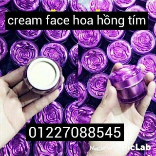 Kem face hoa hồng tím siêu trắng
