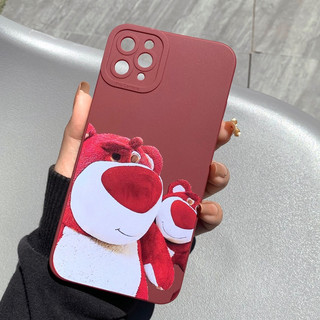 Ốp Lưng Basic Camera Nổi Iphone/Android- Strawberry Bear