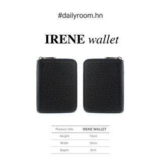 Ví Irene Wallet nhiều ngăn, có khoá kéo chắc chắn