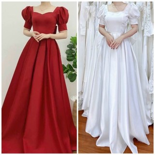 ĐẦM CỔ U TAY PHỒNG ĐÍNH đá