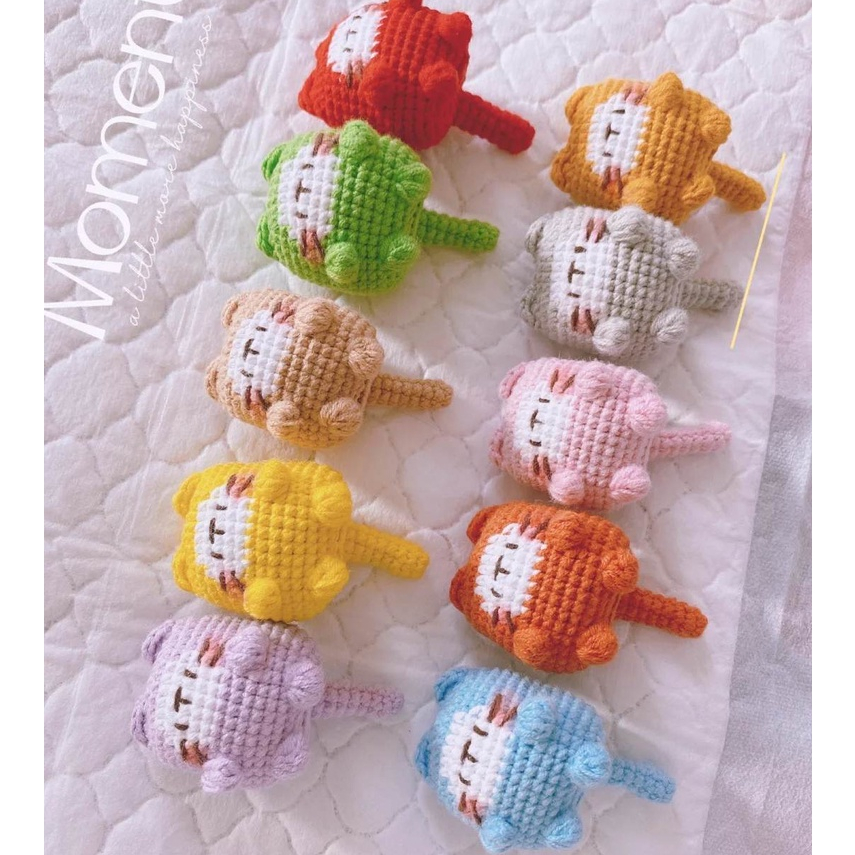 Móc Khóa Mèo Mini Len