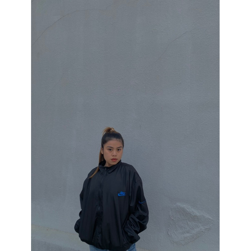 Áo Khoác Jacket Nike Swoosh Vintage Logo Thêu Nam Nữ Vải Dù 2 Lớp Cao Cấp LBsar