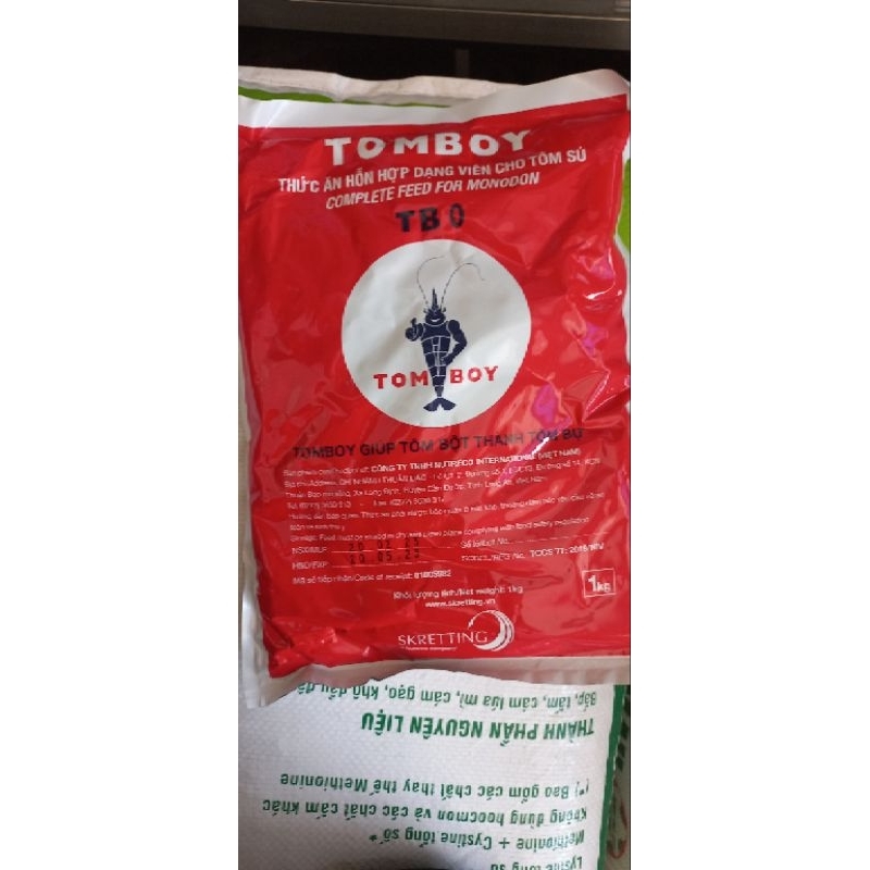 Thức ăn tôm Tomboy. 1kg số 0