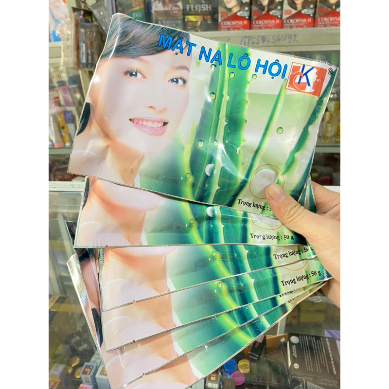 Đắp Mặt nạ Nha đam làm trắng dưỡng ẩm chống lão hóa da LK miếng 50g hàng cty