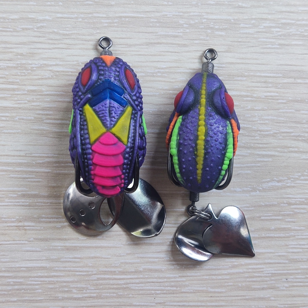 Mồi câu lure nhái hơi ARMANDO TWIN