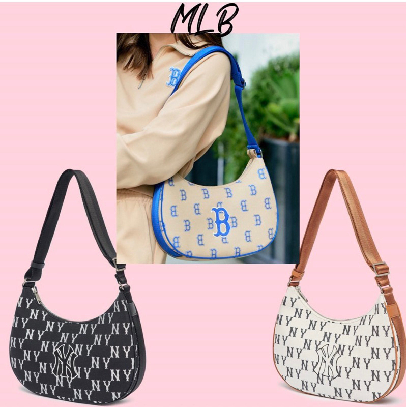 Túi kẹp nách MLB monogram (Cam kết chính hãng )