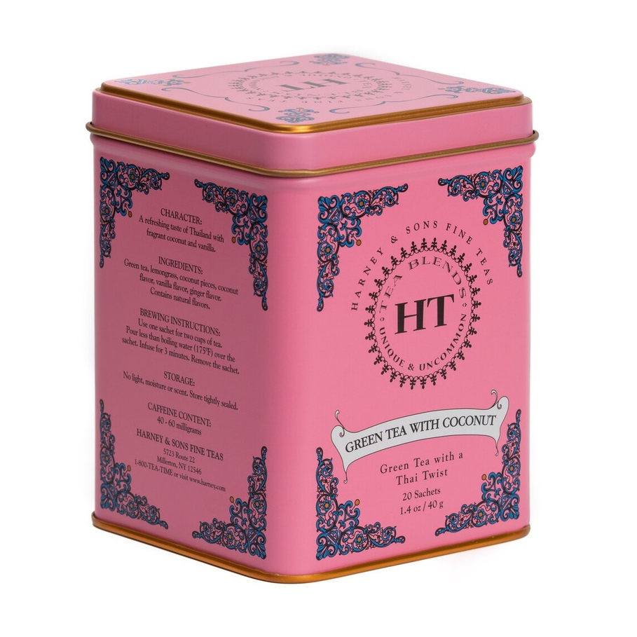 Trà xanh dừa vanilla Harney and sons phong cách Bangkok