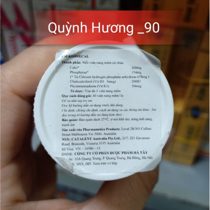 Viên nhai KIDDIECAL lọ 30 viên giúp bổ sung canxi và vitamin d cho bé