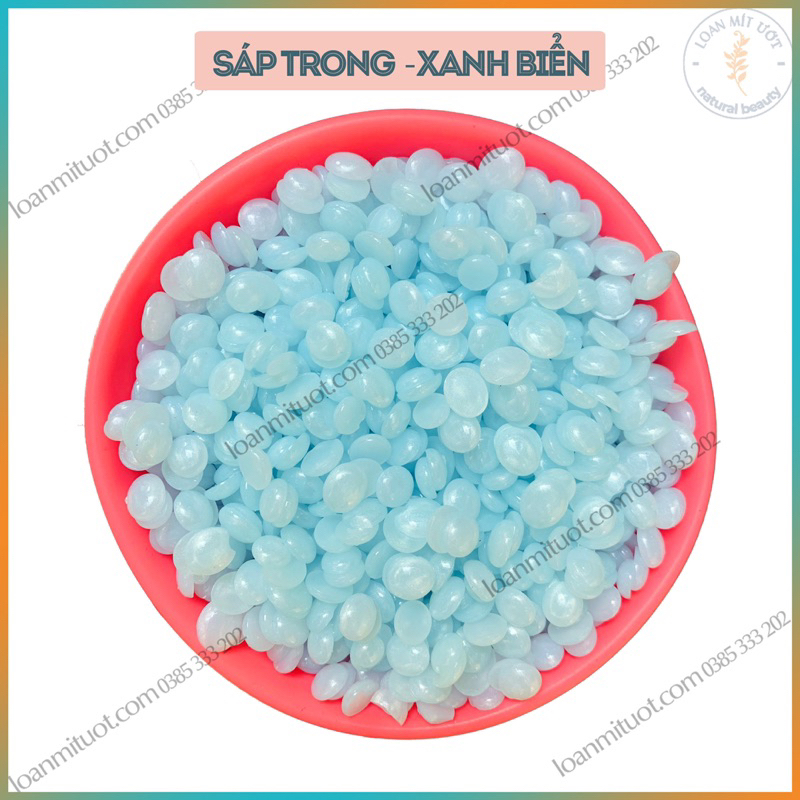 Sáp wax lông nóng trong nhũ xanh nước biển siêu bám lông cho da nhạy cảm,hương thơm