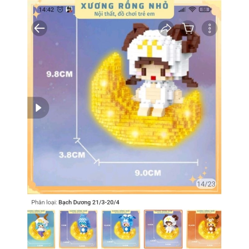 Lego 12 Cung Hoàng Đạo có đèn