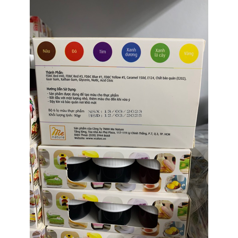 Màu thực phẩm VCOLORS dùng pha màu trong trang trí bánh, kẹo
