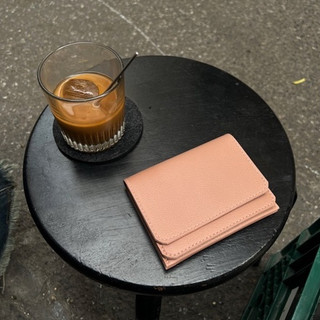 Ví da Unisex Handmade Orchid Circle Mini Wallet Onetothree