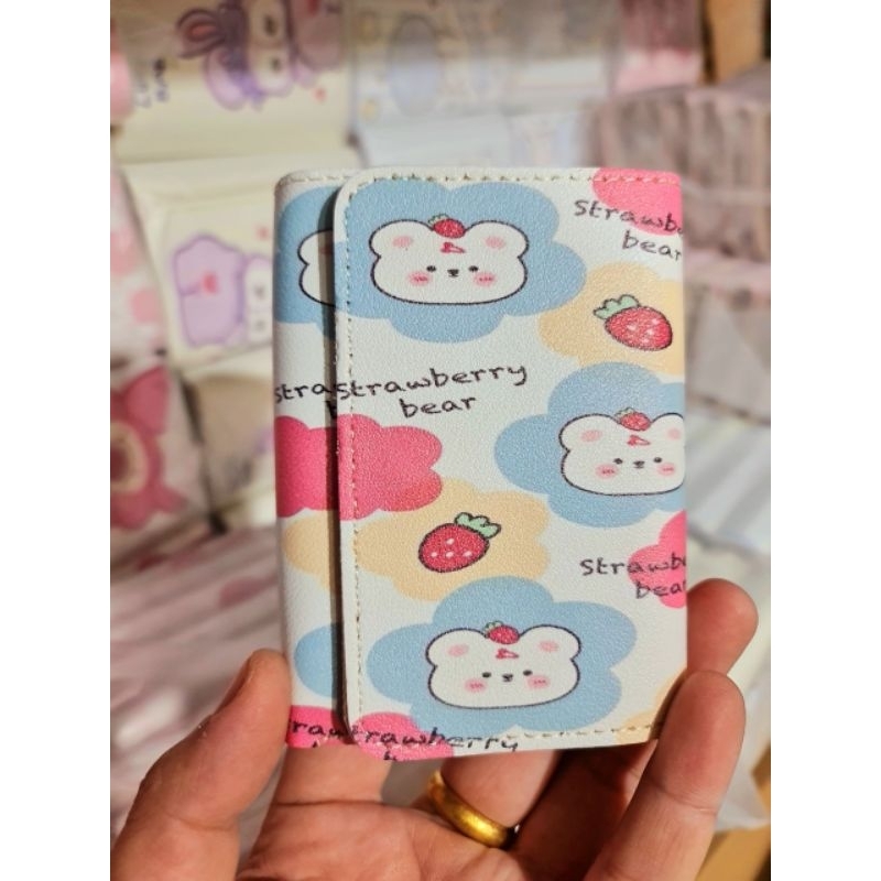 Ví gấp 3 gâú dâu, sanrio có cúc bấm cute đáng yêu