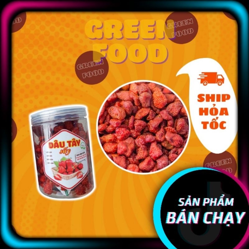 Mứt dâu tây sấy dẻo Đà Lạt 300g chua chua ngọt ngọt, dẻo thơm
