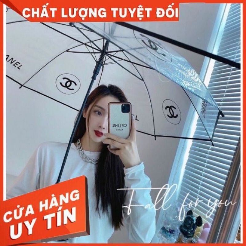 Ô Trong Suốt CHÀ_NEO, Ô Dù Trong Suốt CHANEL Thời Trang Sang Chảnh