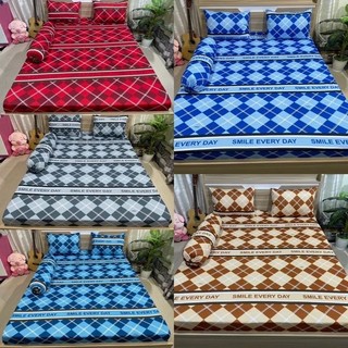 Bộ Drap thun Hàn Quốc mẫu hoa văn.