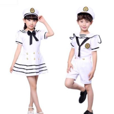 Trang Phục Hải Quân Cho Bé, Đồng Phục Quần Áo Lính Hải Quân Trẻ Em Kèm Mũ