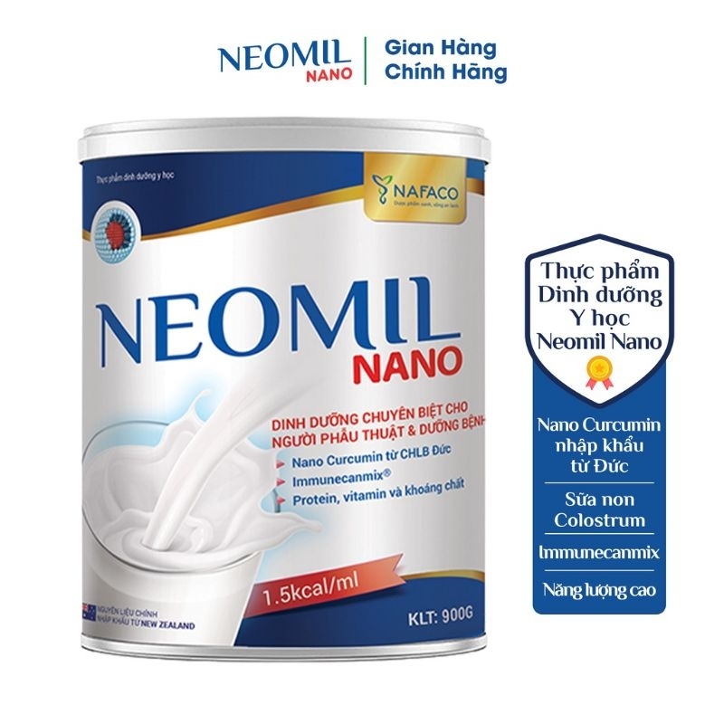 Sữa NEOMIL NANO 900 gam dùng sau phẫu thuật hồi phục sức khoẻ- Shop bác sỹ