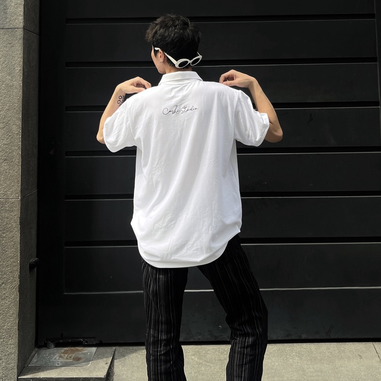 Áo Polo Cashi Unisex Nam Nữ Hợp Thời Trang, Form Rộng 100% Cotton, 2 Màu Trắng/Đen