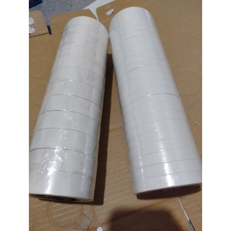 1 cây 24 cuộn băng keo 2 mặt 1.2cm, 2.4cm - KhuBa Shop