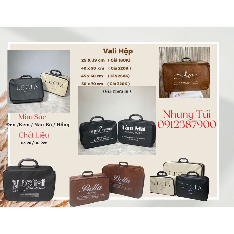 Vali Da hộp đựng váy cưới áo dài sang trọng