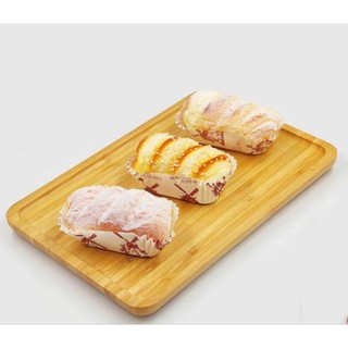 Khay gỗ hình chữ nhật 25 x 16 cm bày đồ ăn