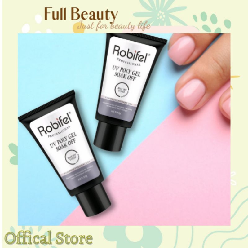 Gel Nối Móng Úp Cao Cấp Nhanh, Bền Đẹp. Gel Gôm Robifel Chính Hãng Tuýt 30g