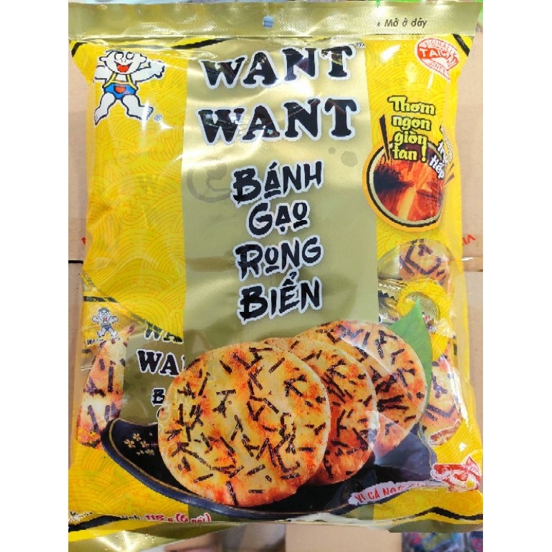 Bánh gạo rong biển Want-Want vị cá ngừ Bonito 118g
