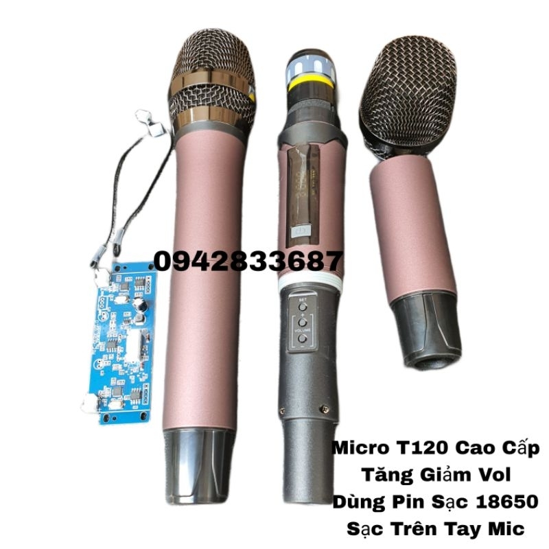 Micro Pin Sạc Cao Cấp Thân Nhôm Sạc Trên Mic