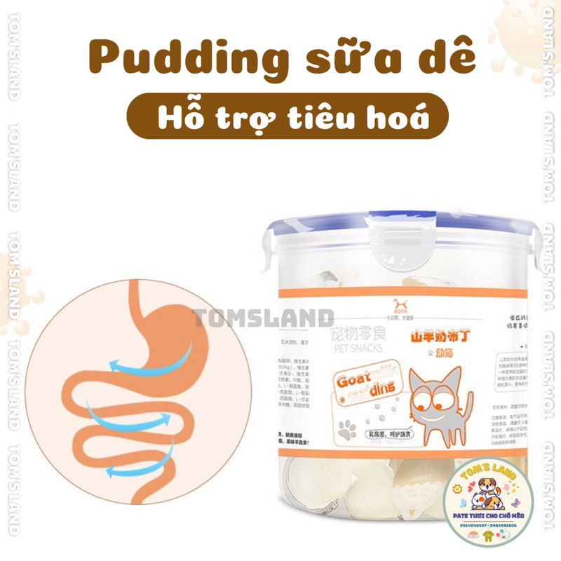 PUDDING SỮA DÊ BOTH BỔ SUNG DẦU CÁ TĂNG CƯỜNG DHA CHO MÈO CON VÀ MÈO TRƯỞNG THÀNH VIÊN 15G