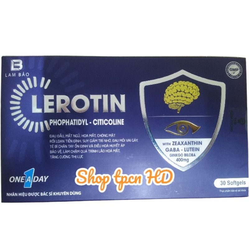 Lerotin hỗ trợ hoạt huyết, tăng tuần hoàn máu não, làm chậm quá trình lão hoá mắt, tăng cường thị lực