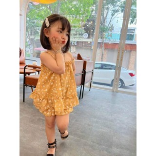 Sét bộ bé gái hoa nhí chất đũi thô mềm mịn