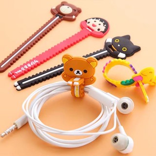 Dây cuốn tai nghe cáp sạc usb hình thú chất liệu silicon tiện lợi