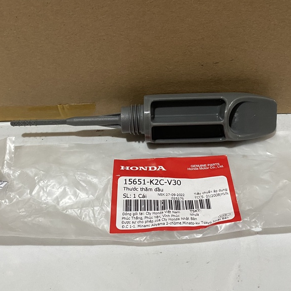 Thước thăm dầu - ty thăm nhớt HONDA VISION năm 2021-2022 màu Xám. 15651K2CV30