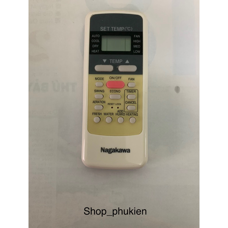 Remote máy lạnh Nagakawa-Điều khiển điều hoà Nagakawa