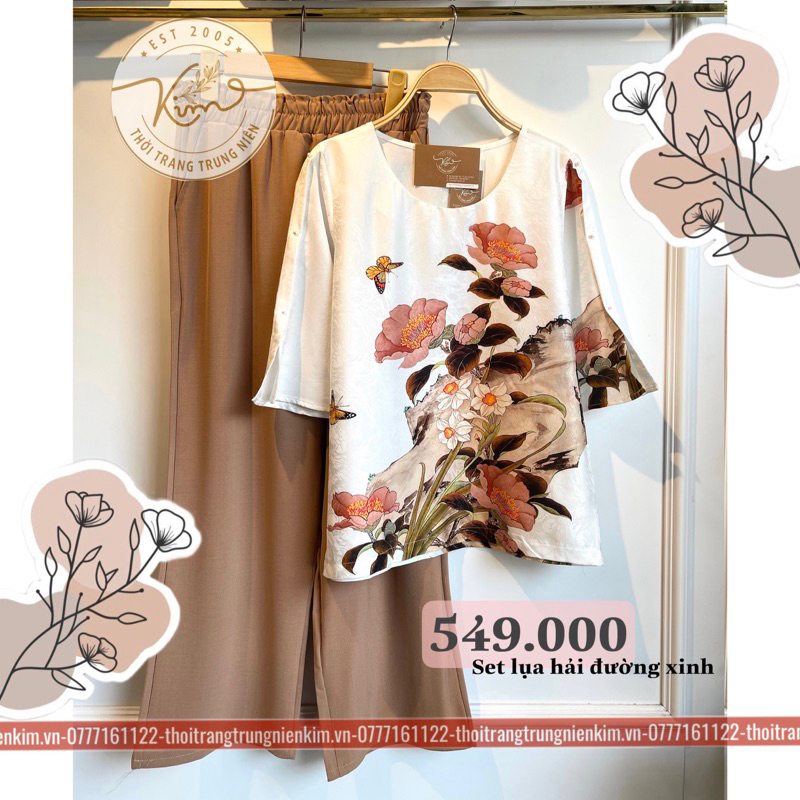 Sét lụa hải đường xinh