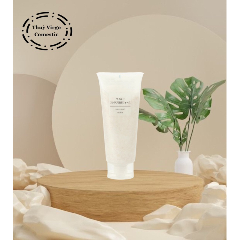 Sữa rửa mặt tẩy da chết Face soap SCrub Muji 120g