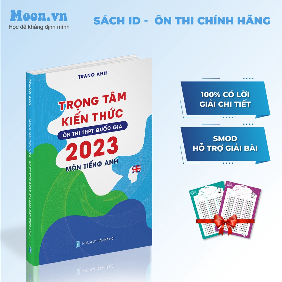 Sách Trọng tâm kiến thức Tiếng Anh ôn luyện thi THPT QG 2023 cô Trang Anh