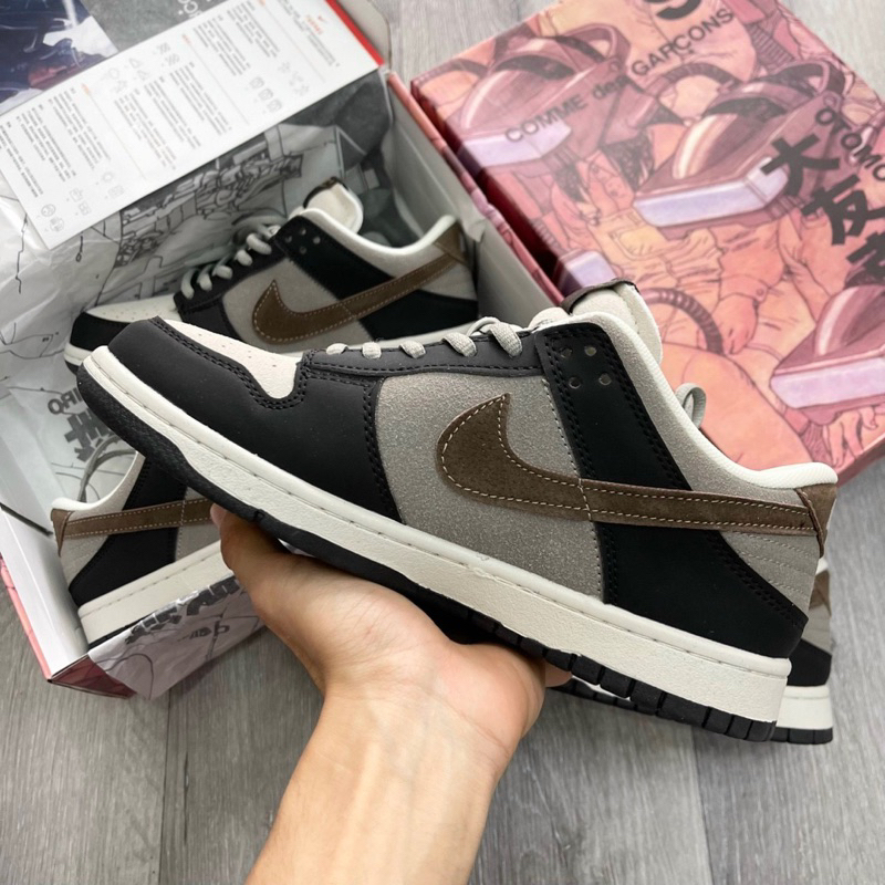 GIÀY THỂ THAO SB DUCK OTOMO NÂU CAFE SC , GIẦY SNEAKER NAM NỮ TRẮNG SỮA VỆT XÁM NÂU DA LỘN HOT