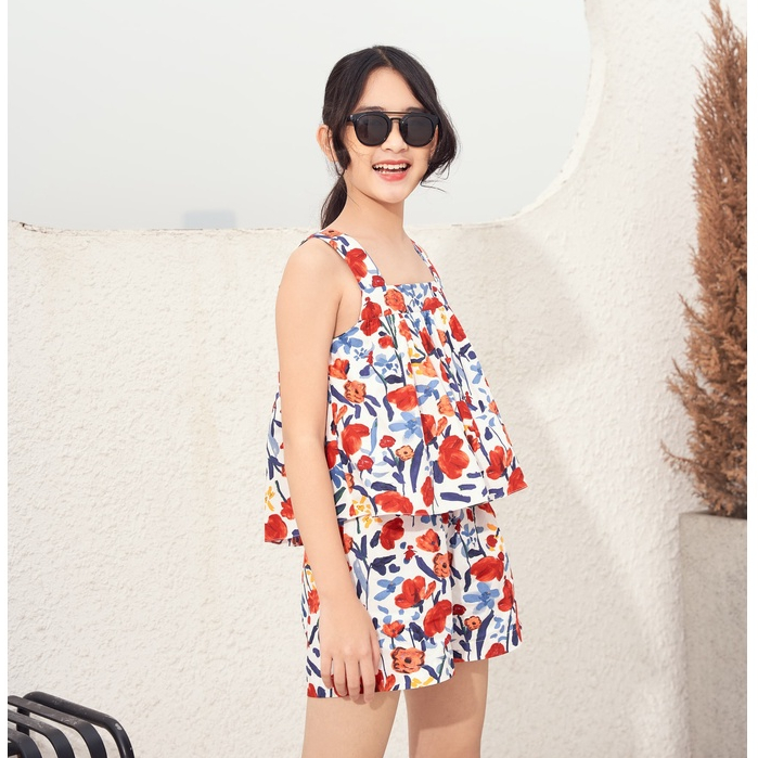 Jumpsuit sát nách JOOKYLI Flower bé gái 18G1065